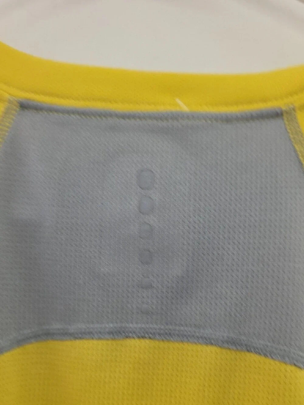 The North Face FlashDry Men's Large Yellow Gray Short Sleeve Performance Shirt